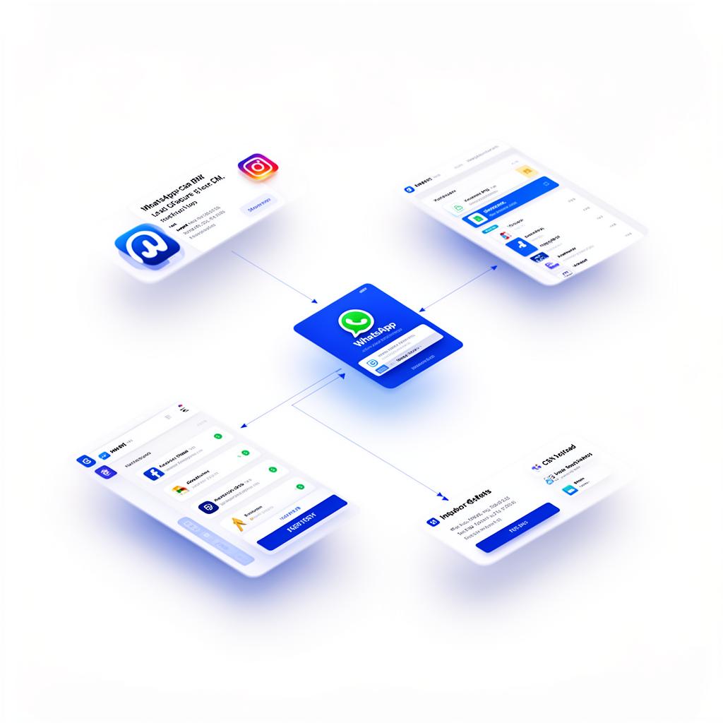 RawCRM lead capture flow connecting Meta Ads, Google Sheets and CSV uploads into a unified WhatsApp inbox